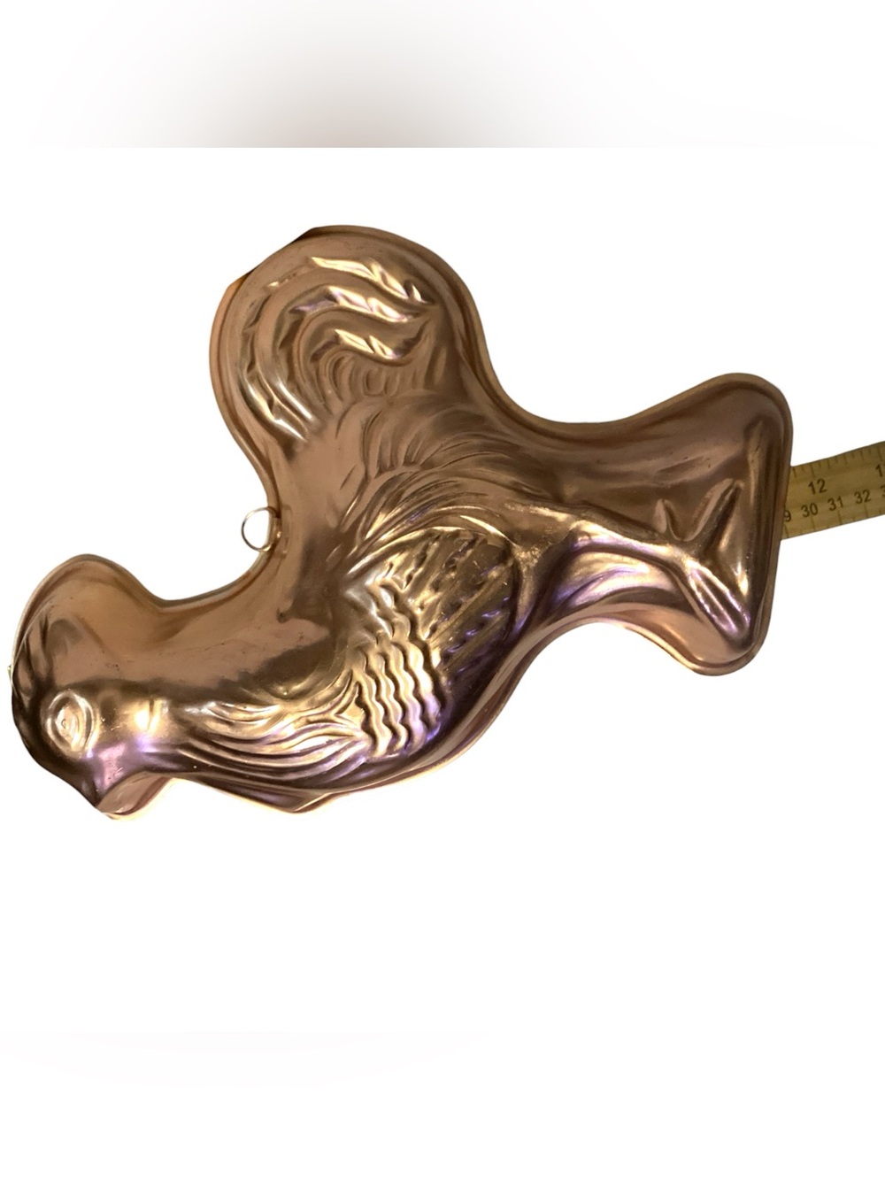 Decorative Rooster Wall Hanging - Gold Copper Finish - Picture 3 of 6